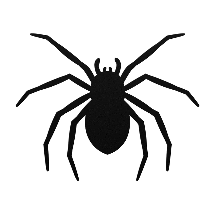 Halloween Crawling Spider Metal Sign