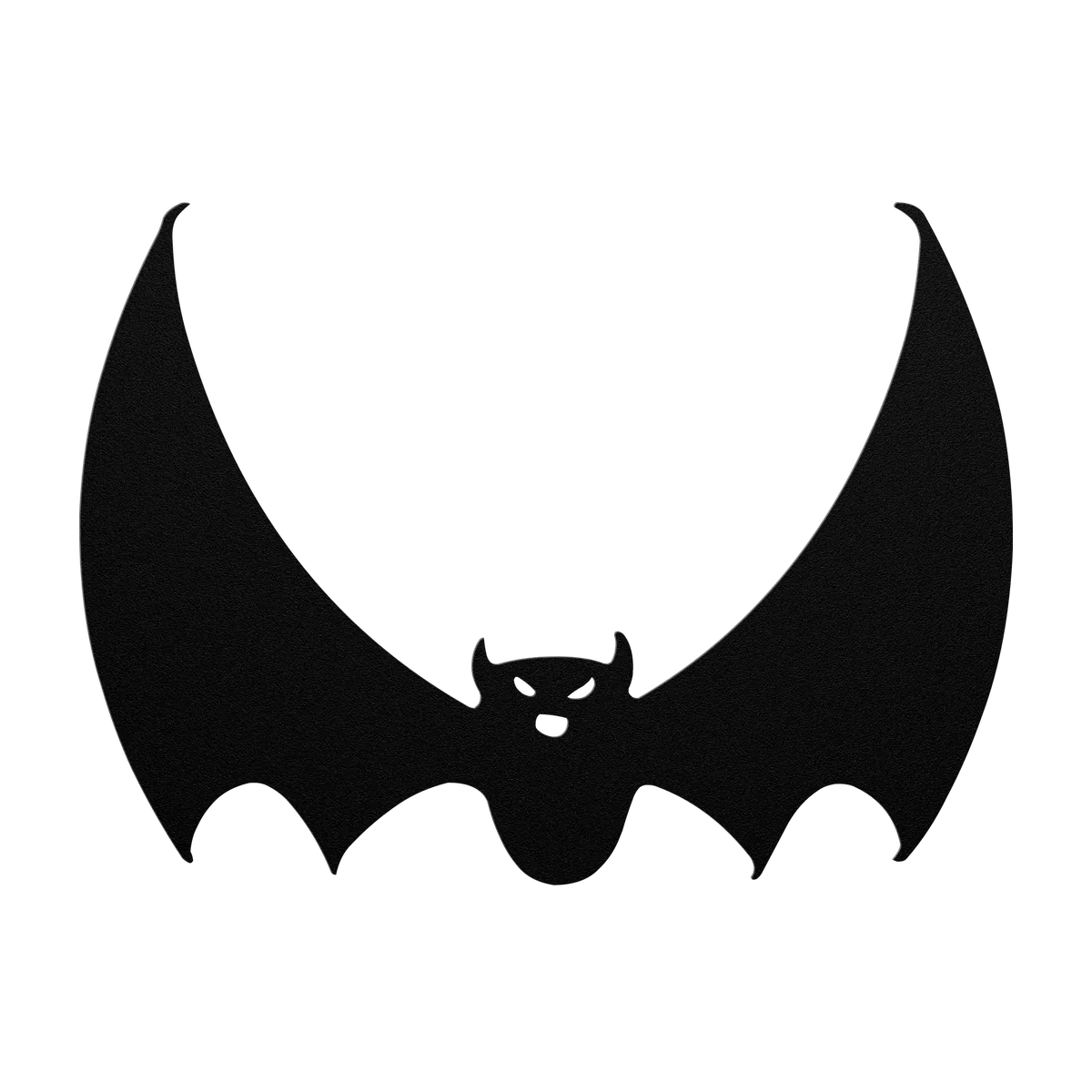 Halloween Crescent Wing Bat Metal Sign