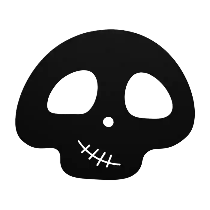 Halloween Crooked Smile Skull Metal Sign