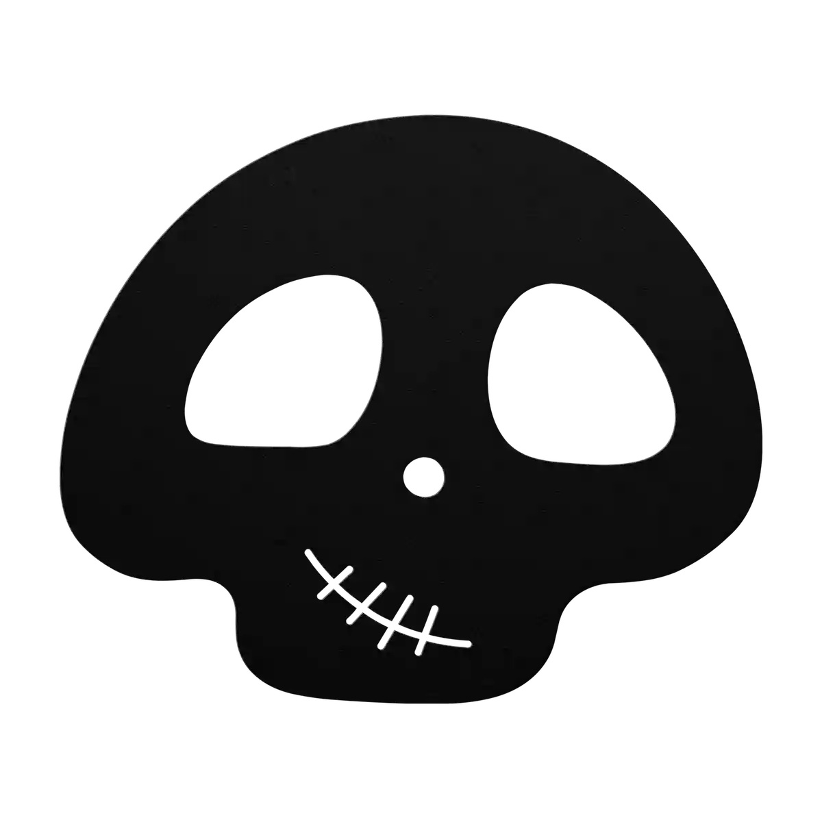 Halloween Crooked Smile Skull Metal Sign