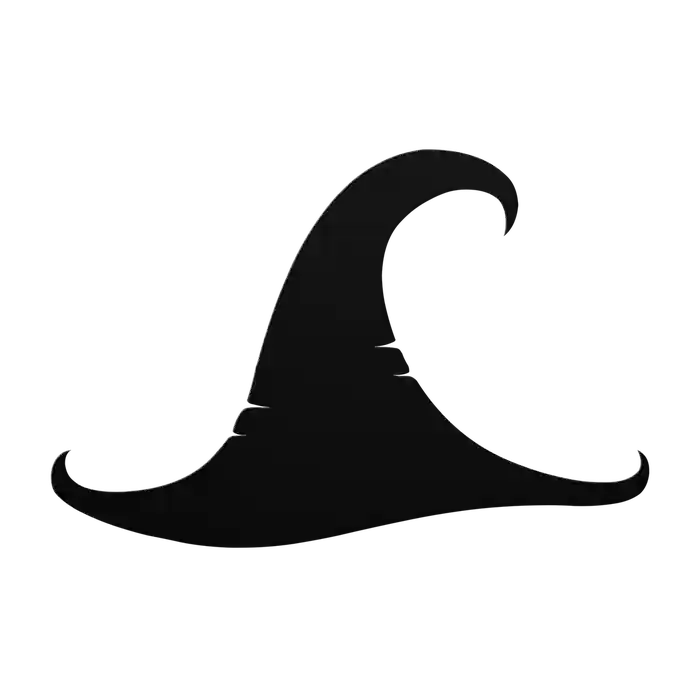 Halloween Crooked Witch Hat Metal Sign