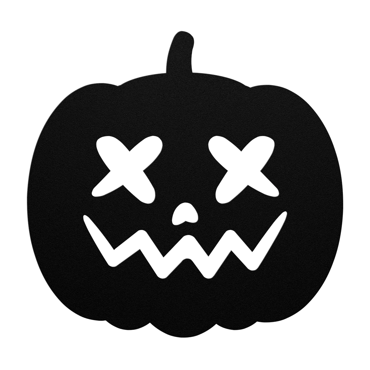Halloween Cross-Eyed Jack-o-Lantern Metal Sign