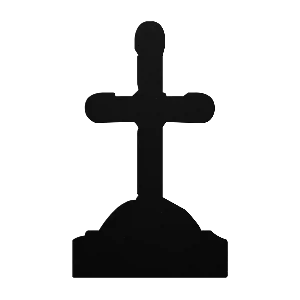 Halloween Cross on a Mound Metal Sign