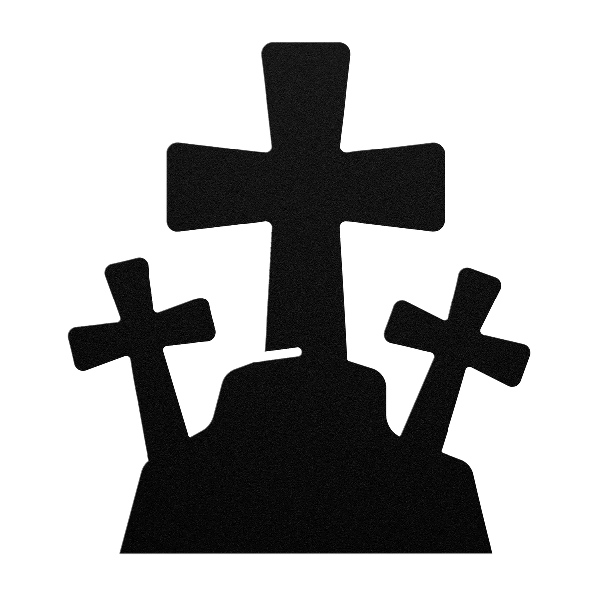 Halloween Cross Tombstone Metal Sign