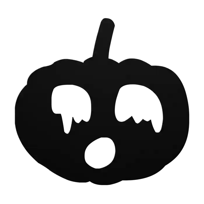 Halloween Crying Pumpkin Metal Sign