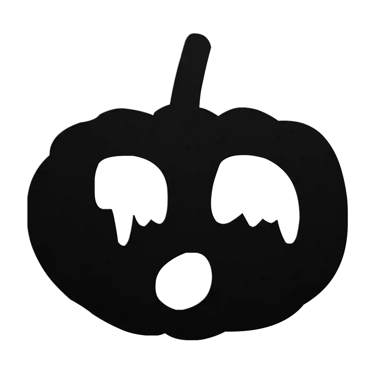 Halloween Crying Pumpkin Metal Sign