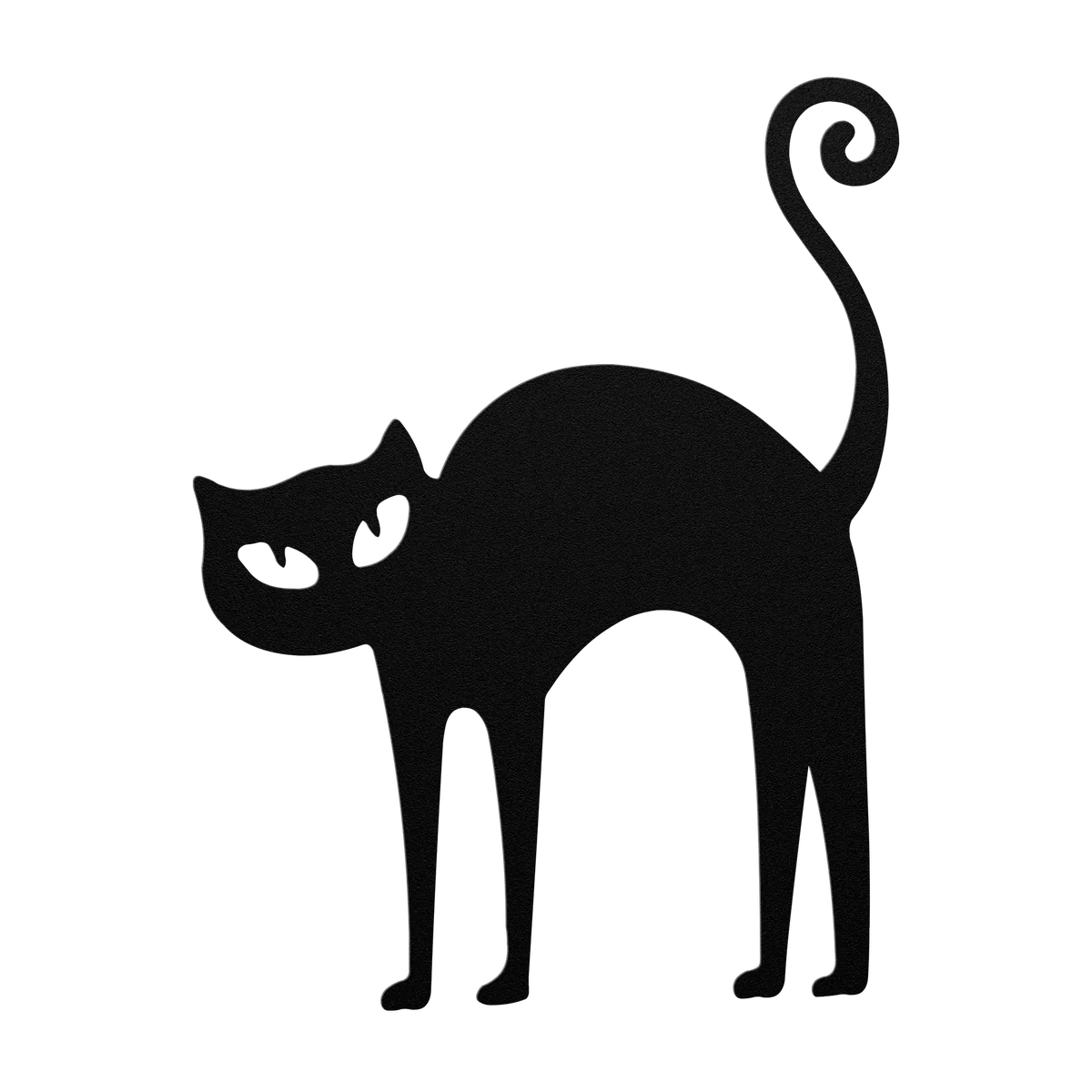 Halloween Curl Tail Standing Cat Metal Sign