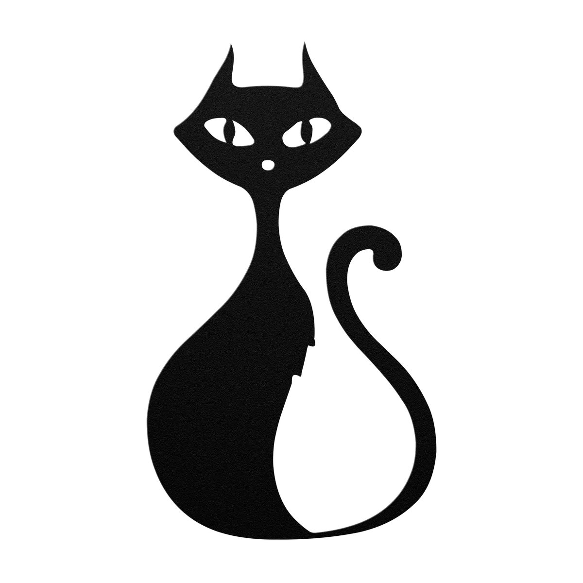 Halloween Curled Tail Cat Metal Sign