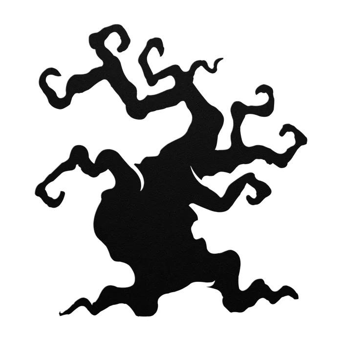 Halloween Curling Branch Tree Metal Sign