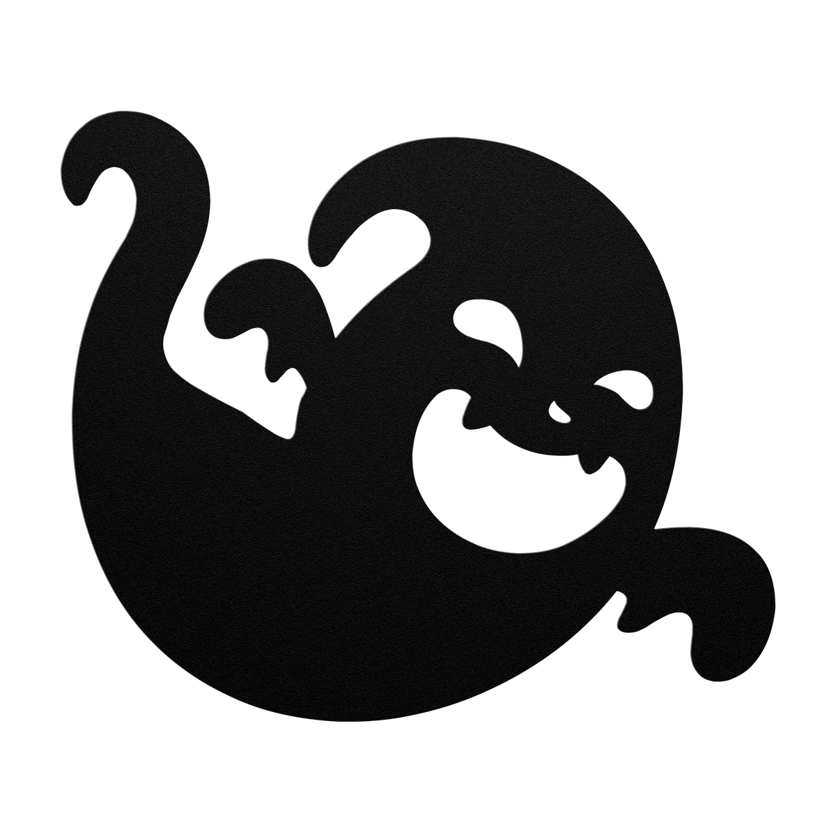 Halloween Curling Ghost Metal Sign