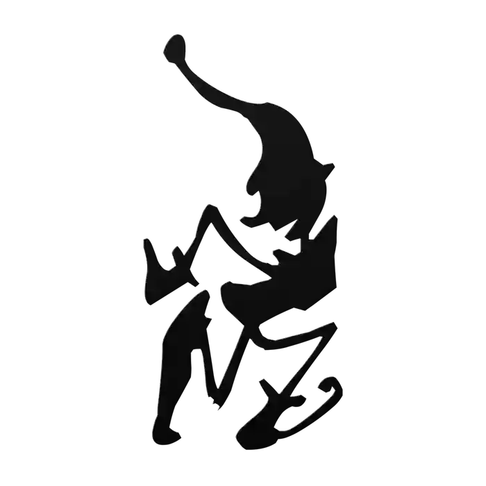 Halloween Dancing Imp Metal Sign