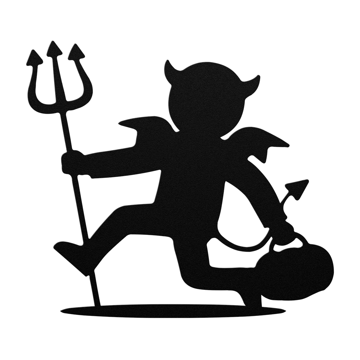 Halloween Devil Trick or Treater Metal Sign