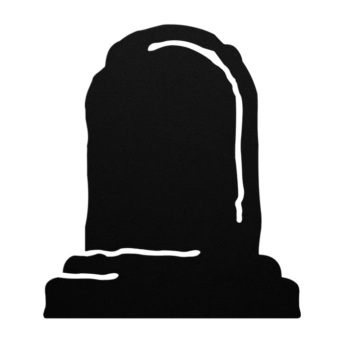 Halloween Dome Top Headstone Metal Sign