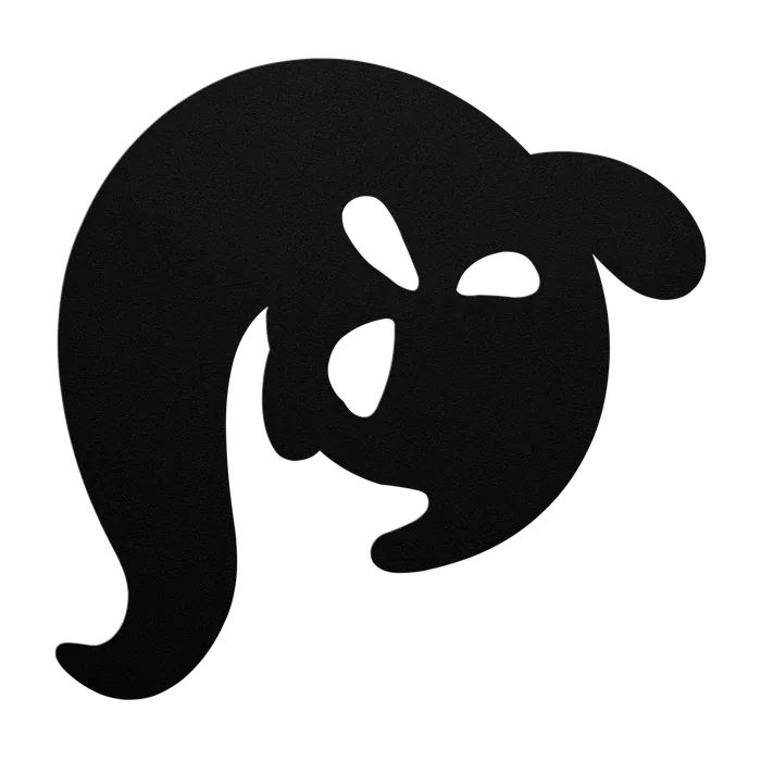 Halloween Drifting Ghost Metal Sign