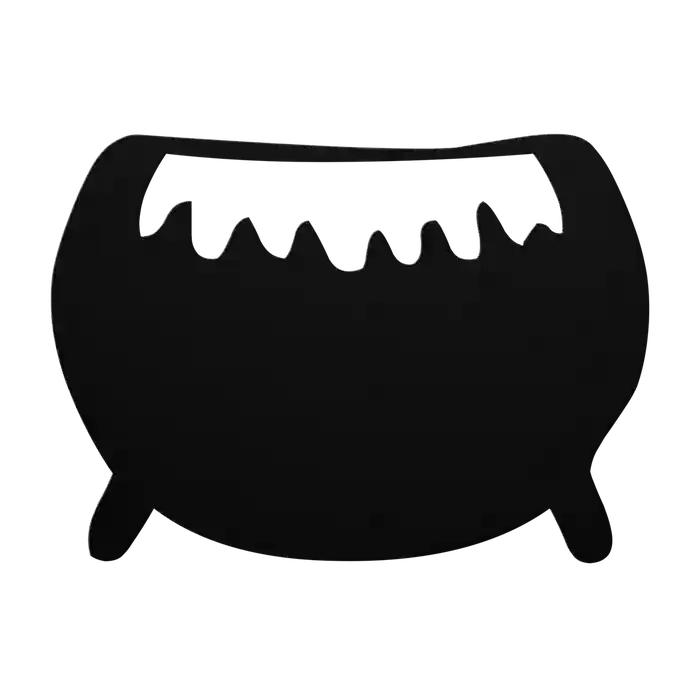 Halloween Dripping Cauldron Metal Sign