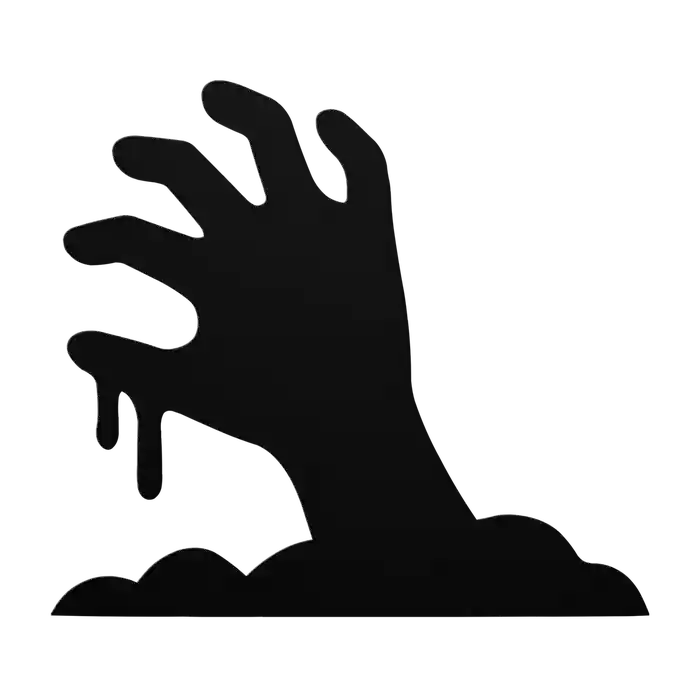 Halloween Dripping Claw Hand Metal Sign