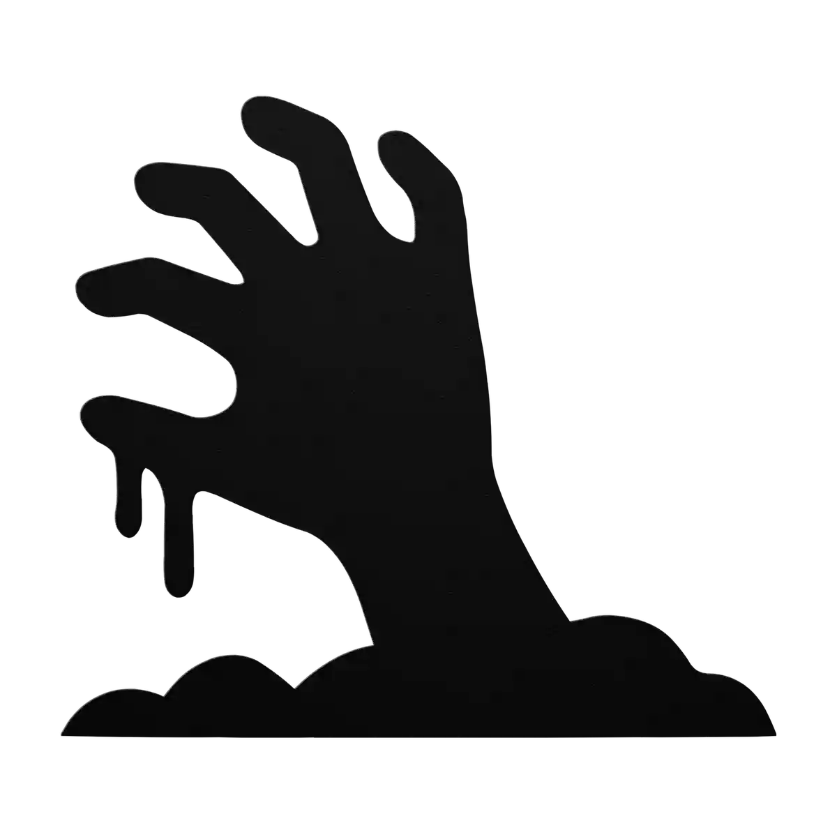 Halloween Dripping Claw Hand Metal Sign