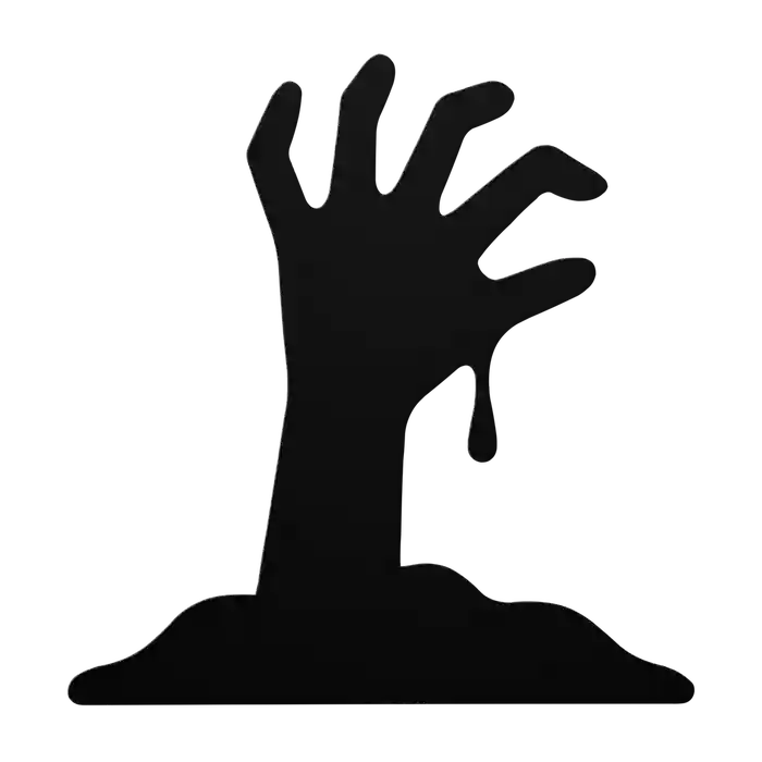 Halloween Dripping Finger Hand Metal Sign