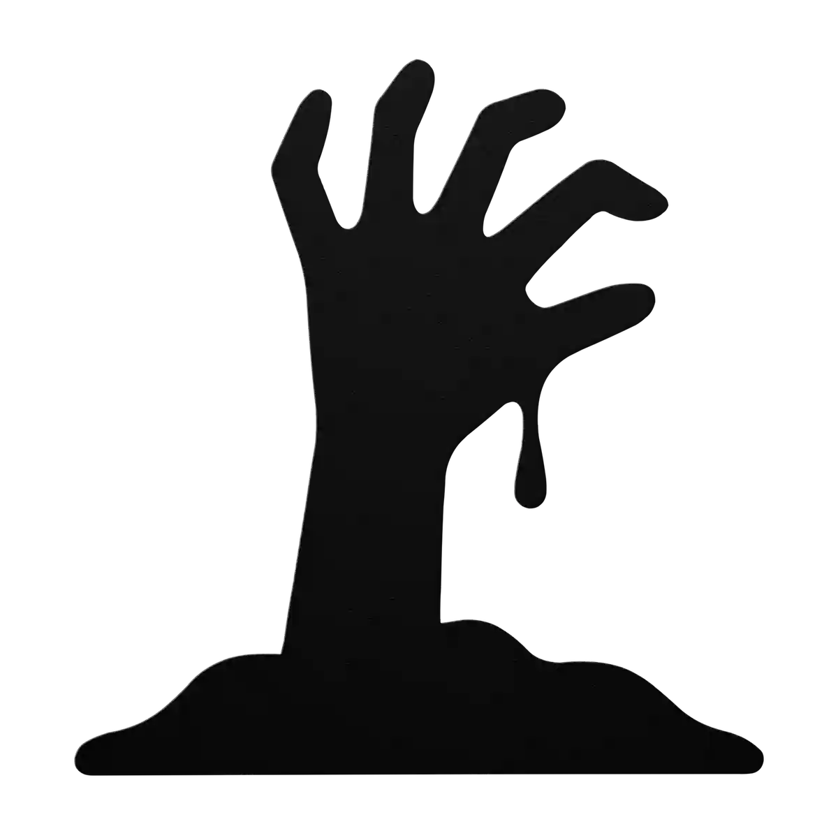 Halloween Dripping Finger Hand Metal Sign