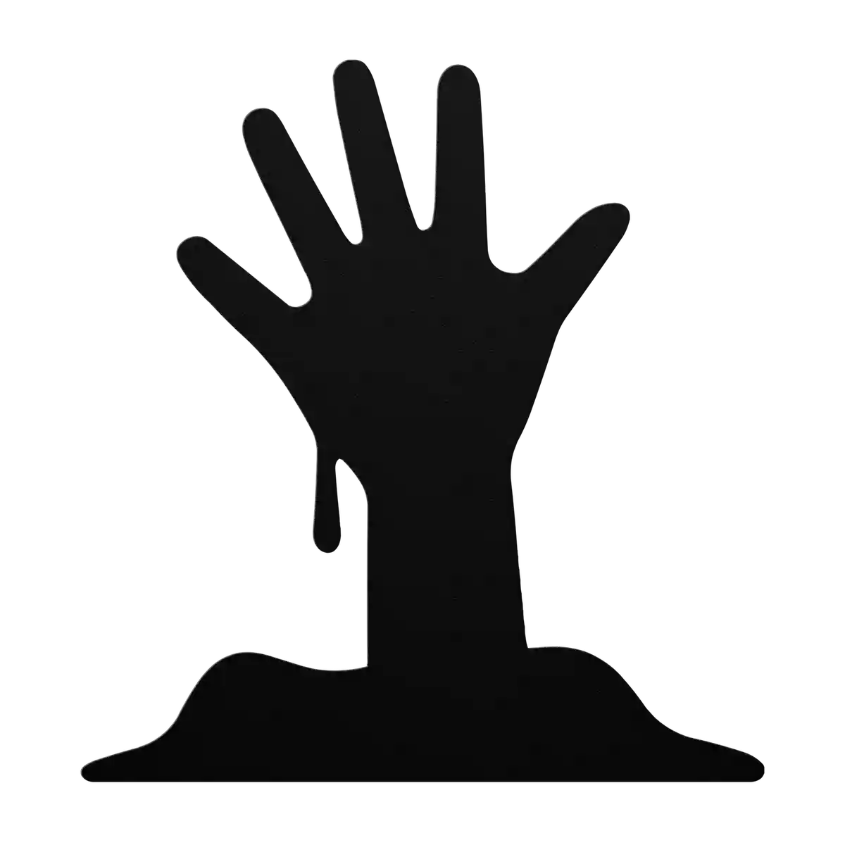 Halloween Dripping Wrist Hand Metal Sign