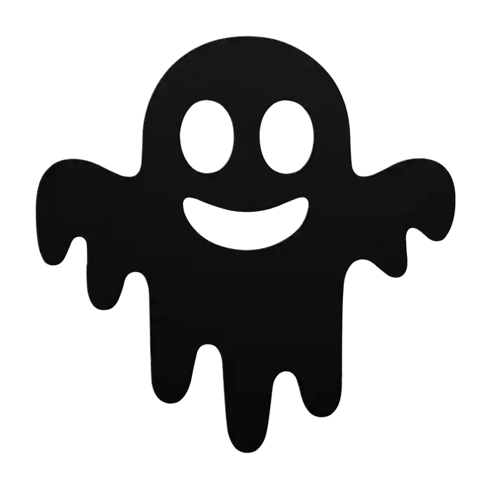 Halloween Drippy Ghost Metal Sign