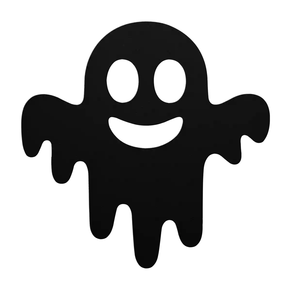 Halloween Drippy Ghost Metal Sign