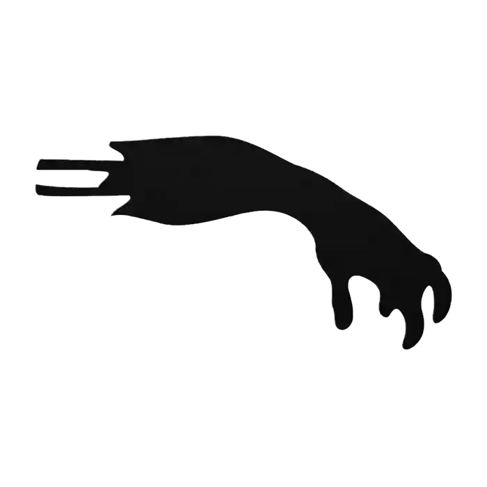 Halloween Drooping Claw Arm Metal Sign