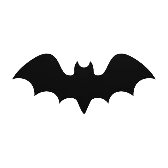 Halloween Eared Bat Metal Sign