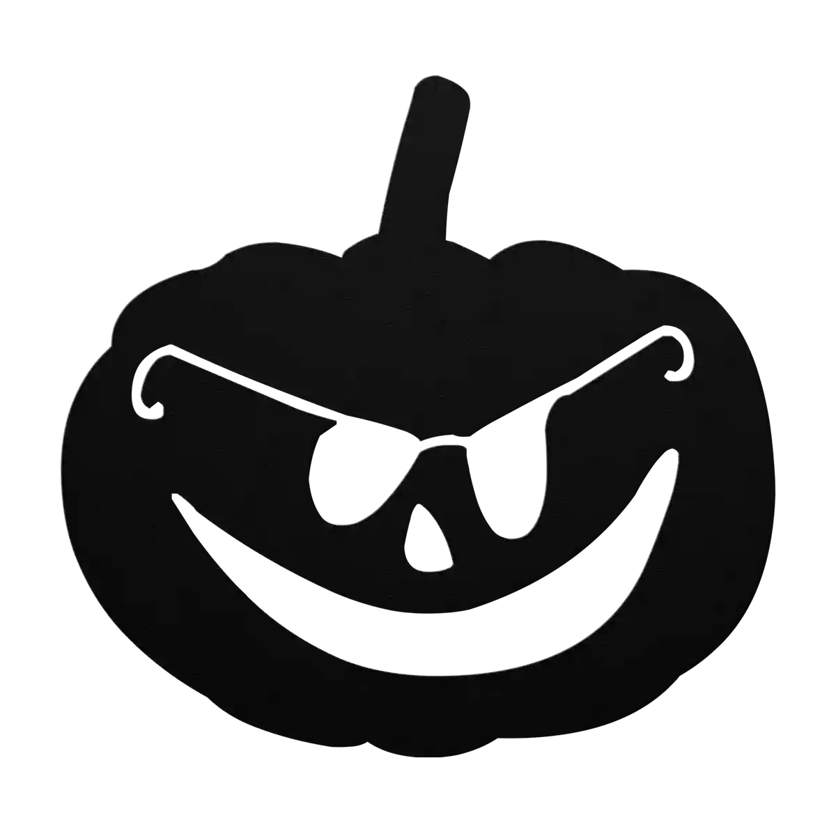 Halloween Evil Grin Pumpkin Metal Sign