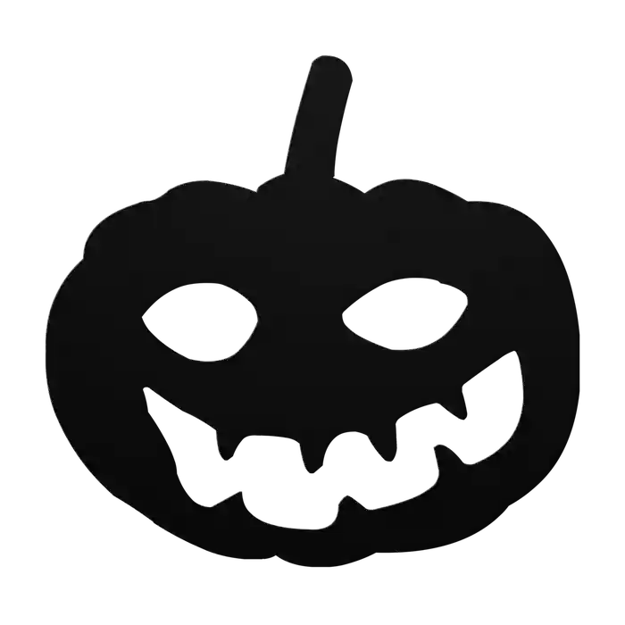 Halloween Fanged Grin Pumpkin Metal Sign
