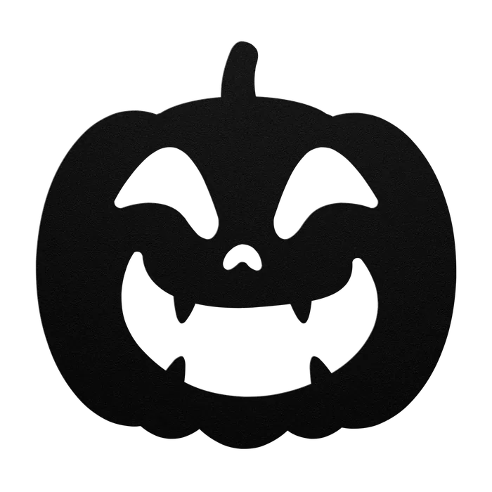 Halloween Fanged Jack-o-Lantern Metal Sign