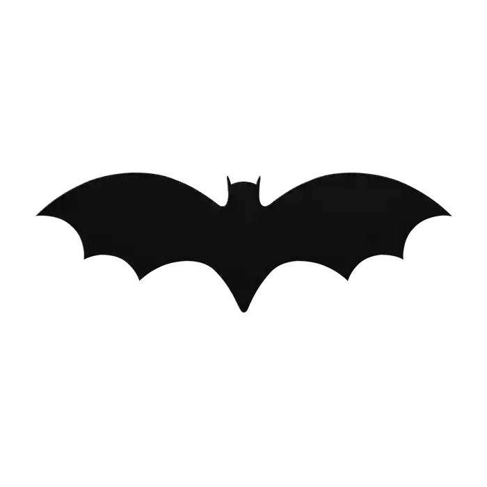 Halloween Flat Wing Bat Metal Sign