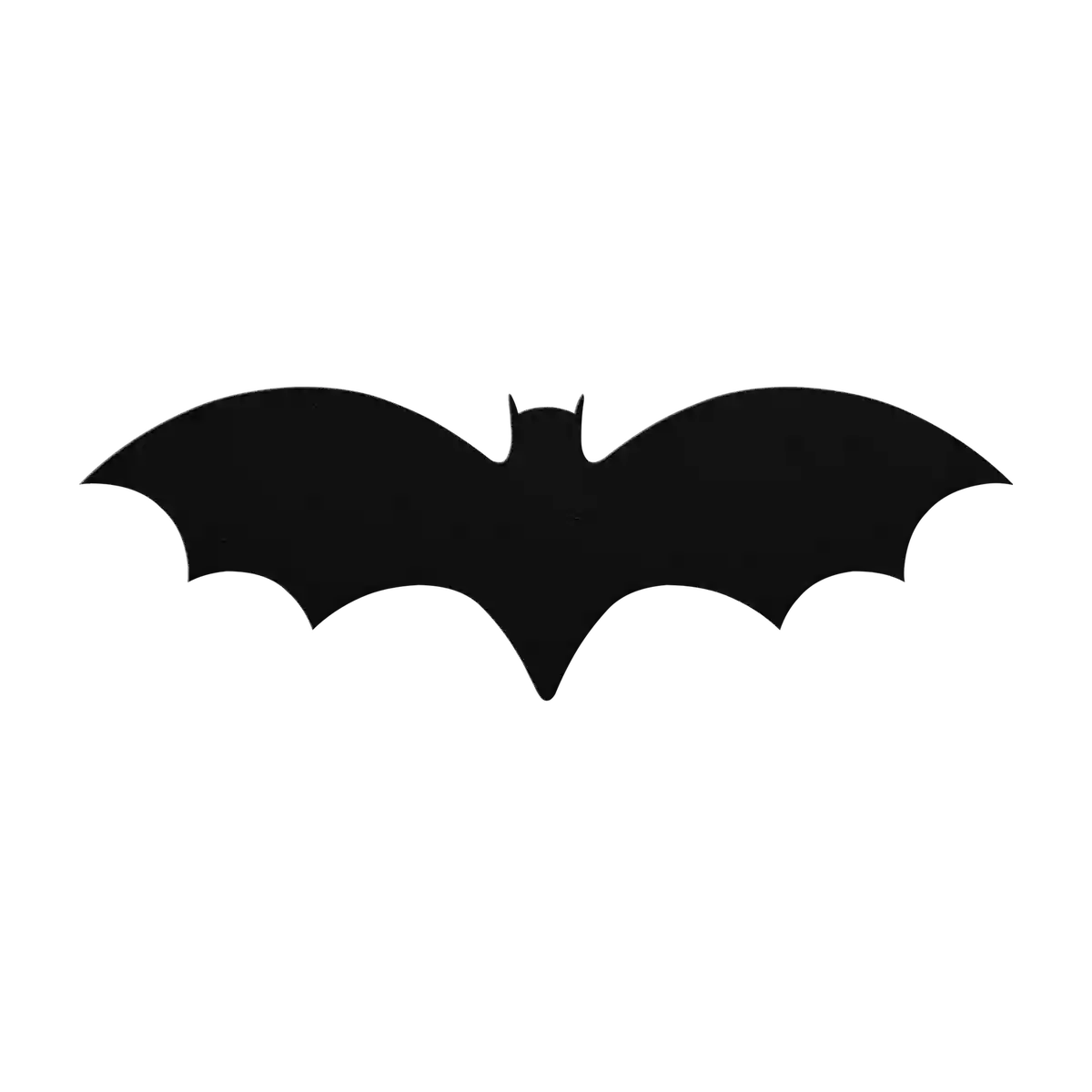 Halloween Flat Wing Bat Metal Sign
