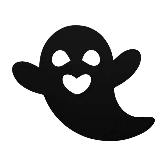 Halloween Flirty Ghost Metal Sign