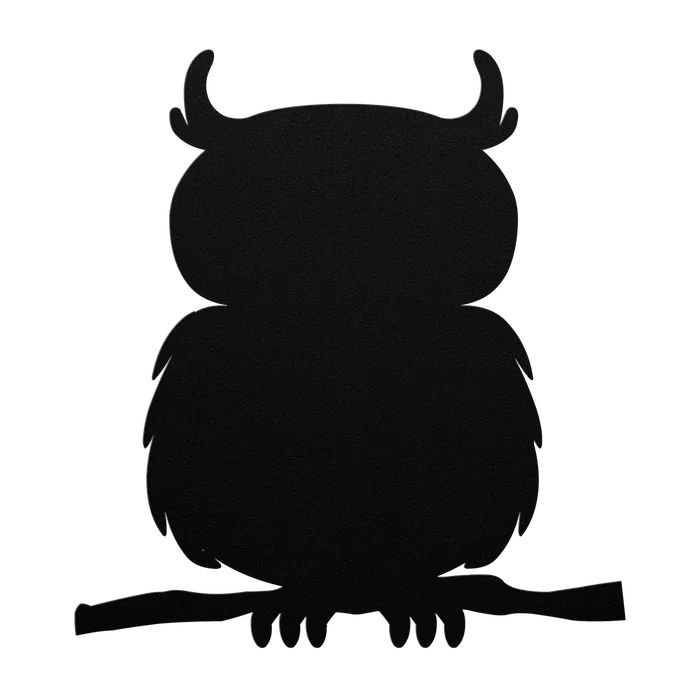 Halloween Fluffy Horned Owl Metal Sign