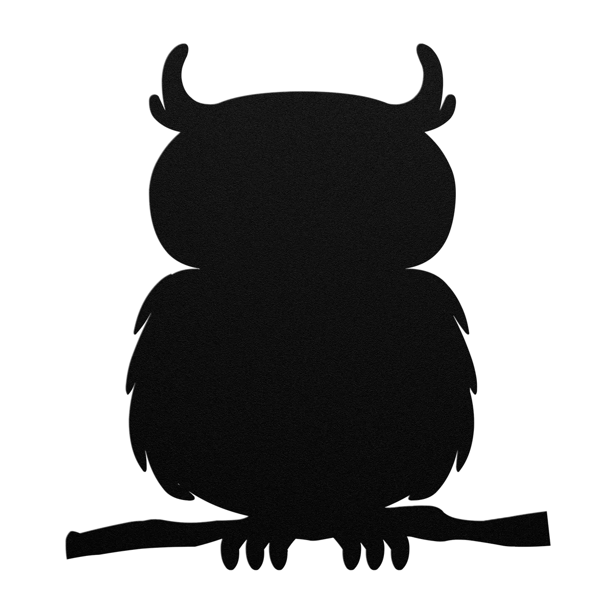 Halloween Fluffy Horned Owl Metal Sign