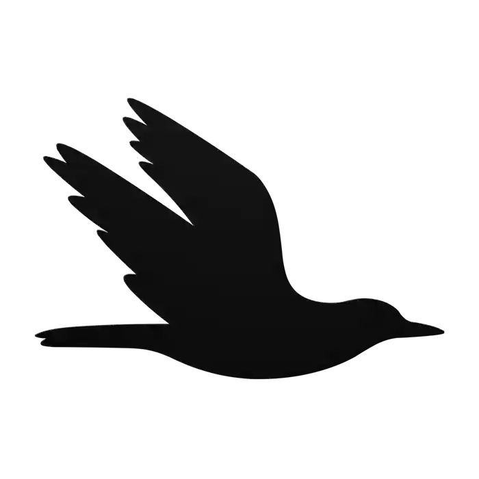 Halloween Flying Crow Metal Sign
