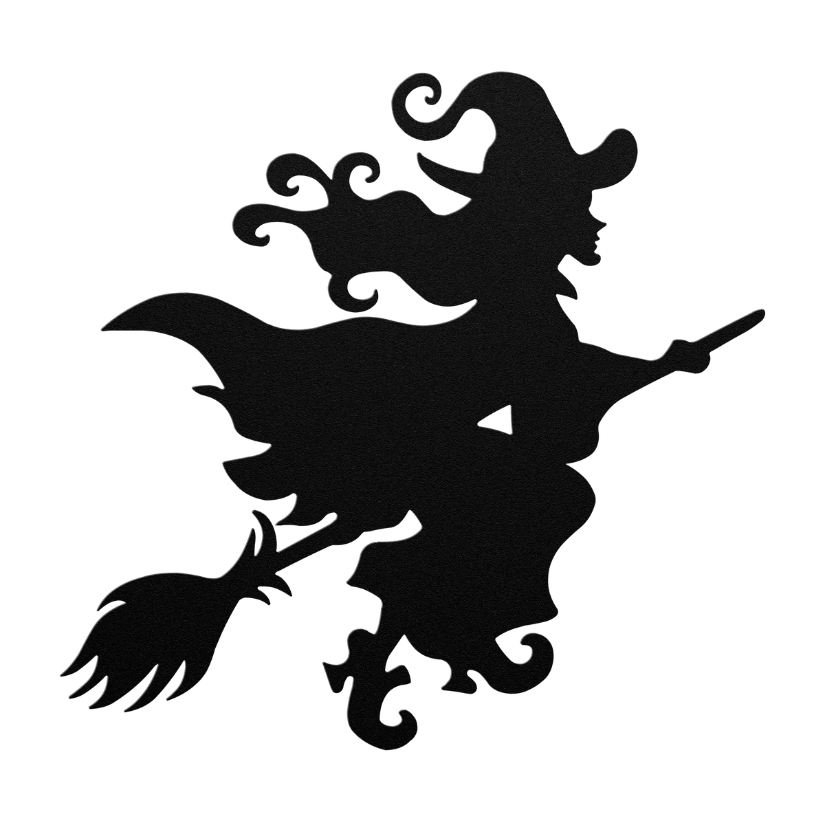 Halloween Flying Witch Metal Sign