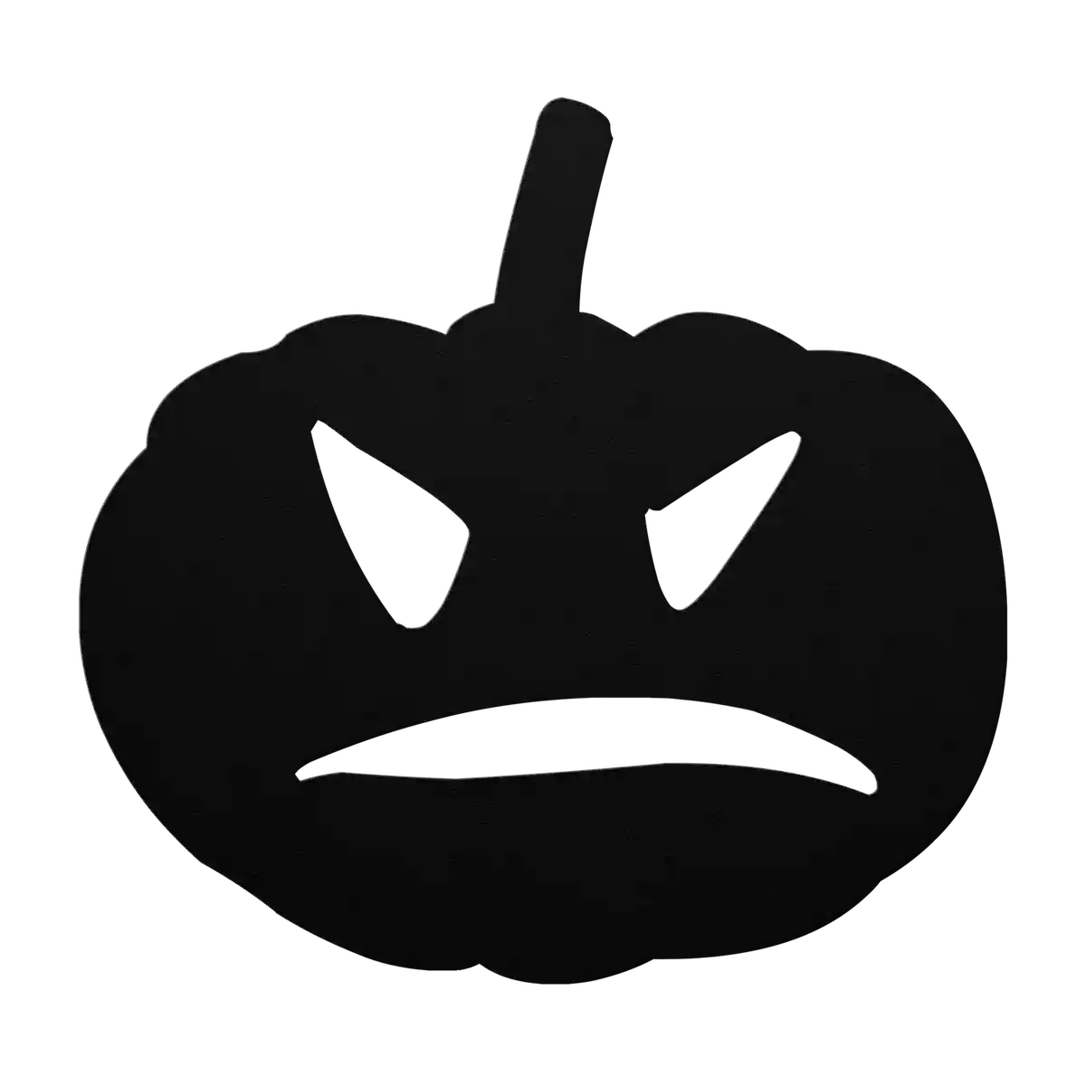 Halloween Frowning Pumpkin Metal Sign