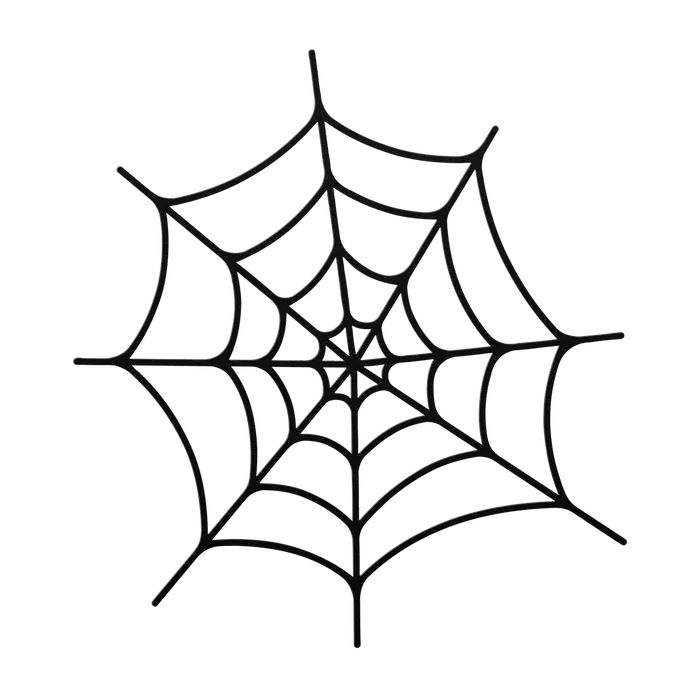 Halloween Full Round Web Metal Sign