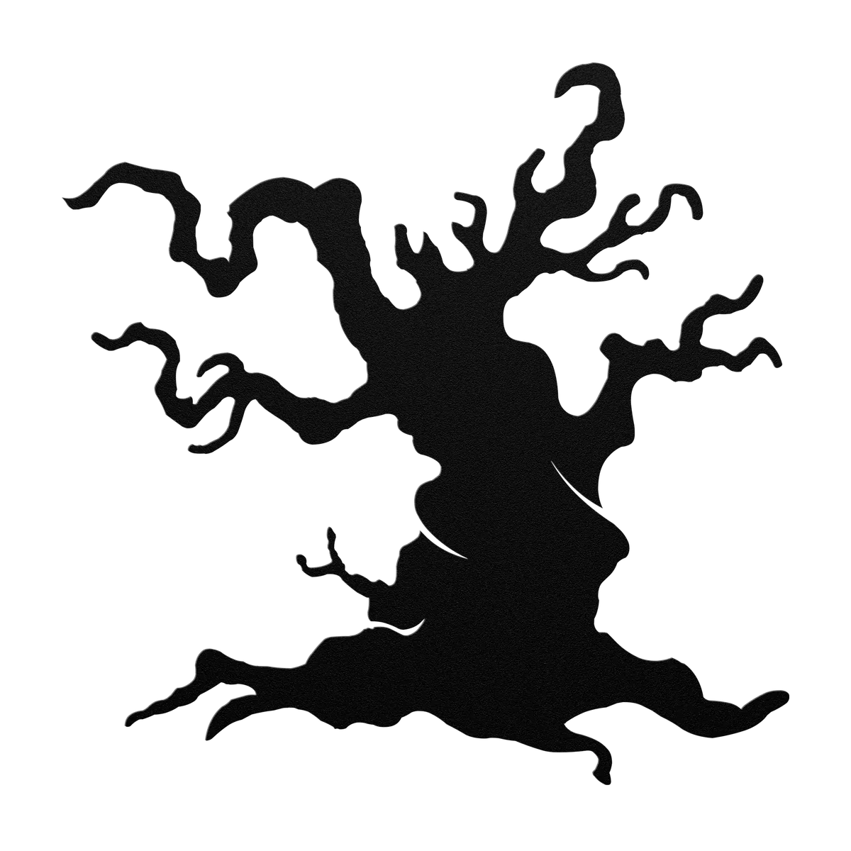 Halloween Gnarled Bare Tree Metal Sign