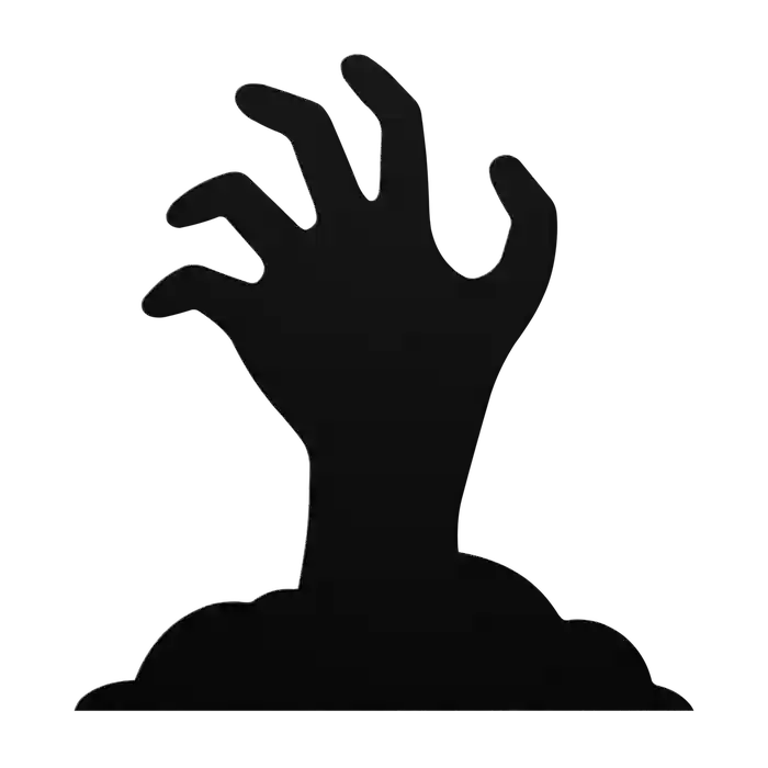Halloween Gnarled Hand Metal Sign