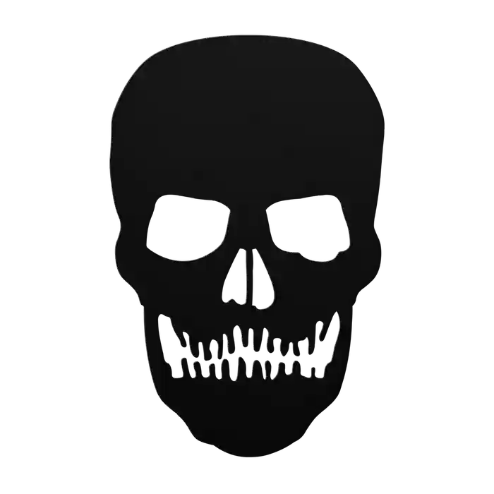 Halloween Gothic Skull Metal Sign