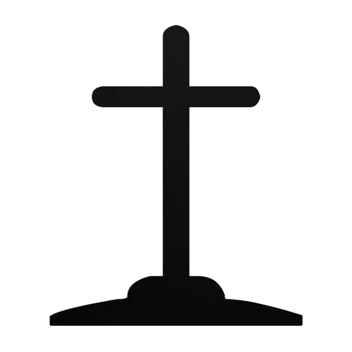Halloween Grave Cross Metal Sign