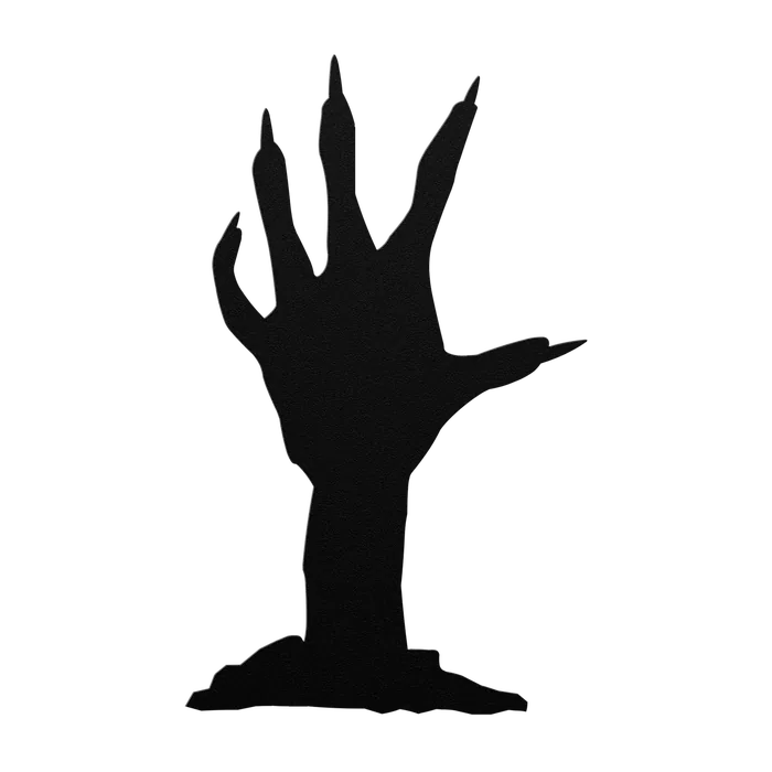 Halloween Grave Hand Metal Sign