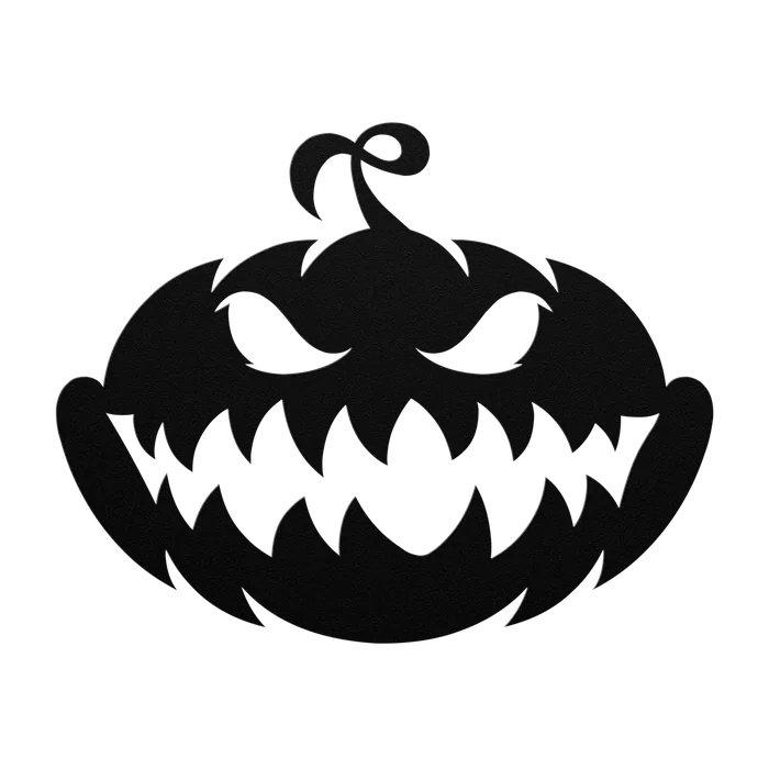 Halloween Grinning Jack-o-Lantern Metal Sign