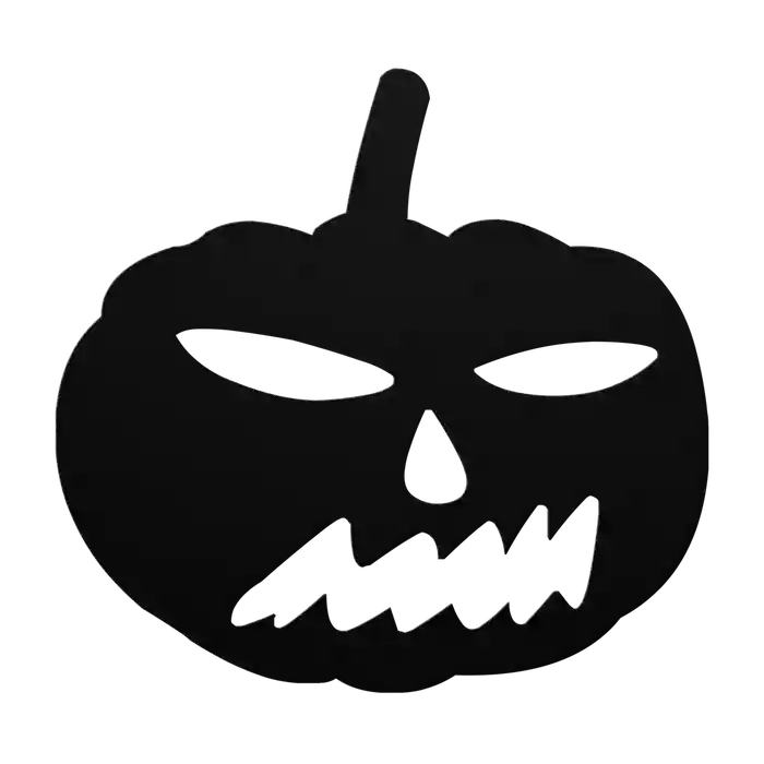 Halloween Growling Pumpkin Metal Sign