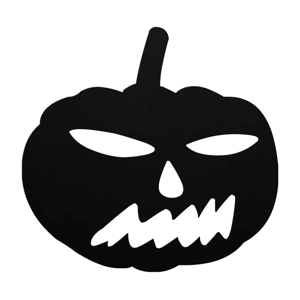 Halloween Growling Pumpkin Metal Sign