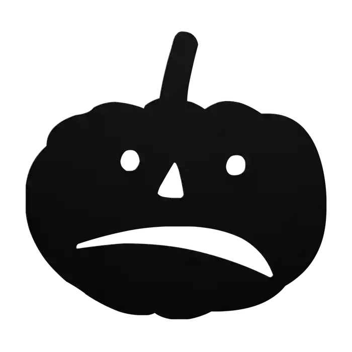 Halloween Grumpy Pumpkin Metal Sign