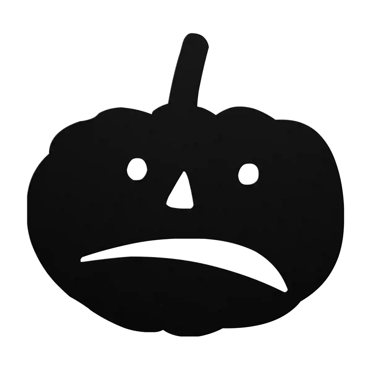 Halloween Grumpy Pumpkin Metal Sign